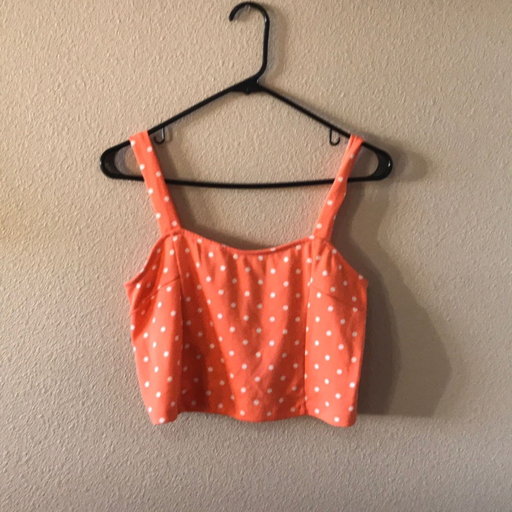 Orange crop top